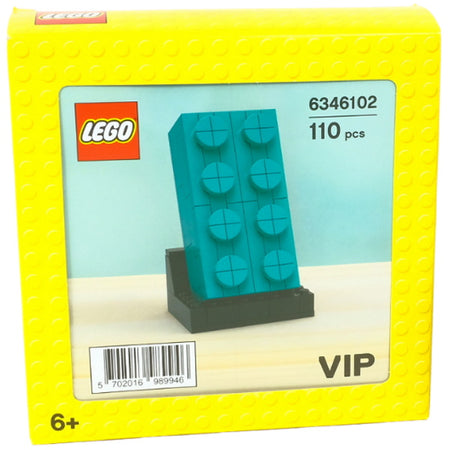 LEGO VIP: 2 x 4 Teal Buildable Brick - 110 Piece Building Set [LEGO, #6346101] LEGO LEGO   