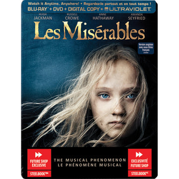 Les Misérables - Limited Edition SteelBook [Blu-ray + DVD + Digital] DVDs & Blu-Rays Universal Studios   