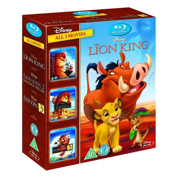 Disney's The Lion King Trilogy: Part 1 & 2 & 3 [Blu-Ray Box Set] DVDs & Blu-Rays Disney   