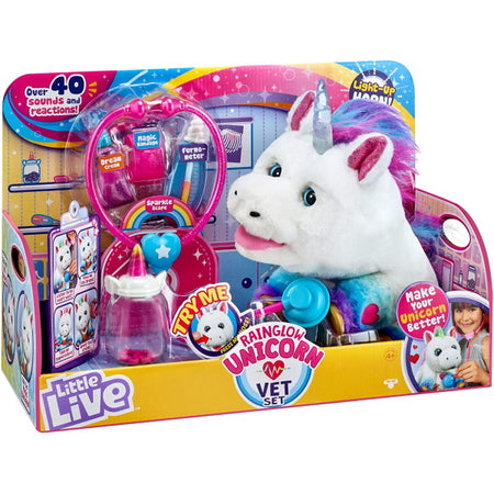 Little Live Rainglow Unicorn Vet Set [Toys, Ages 4+] Toys & Games Moose Enterprises   