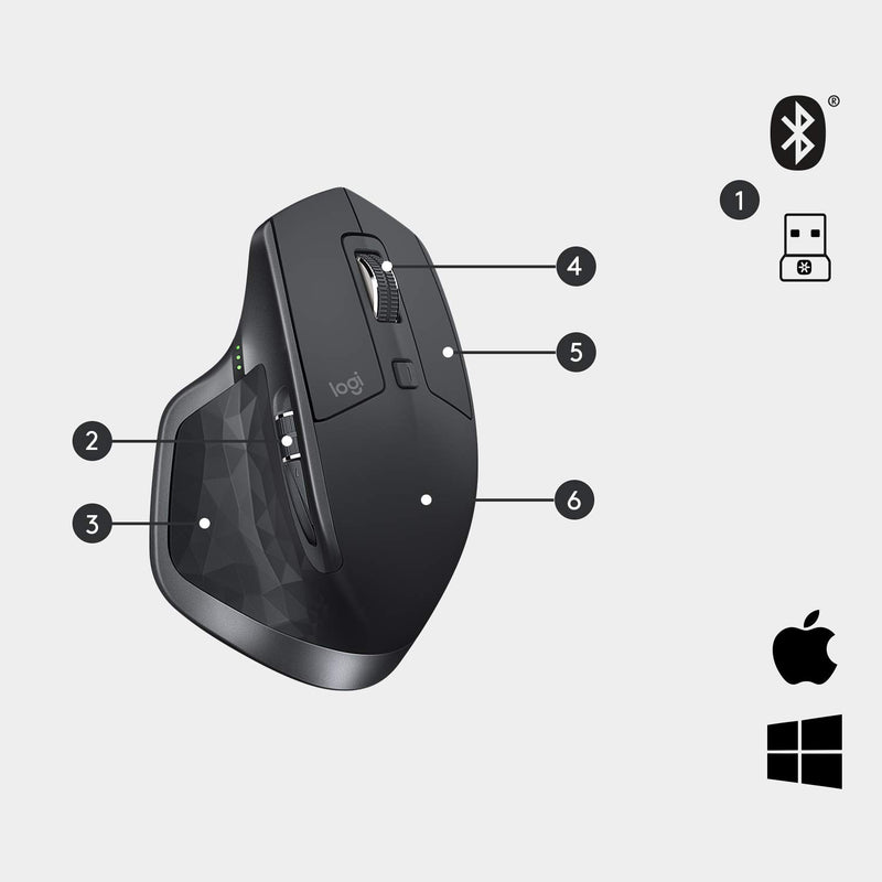 Logitech MX Master 2S Wireless Mouse - Graphite [PC Accessory] PC Accessories Logitech   