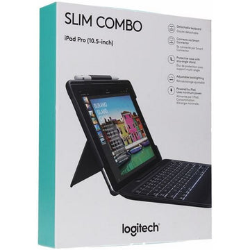 Logitech Slim Combo Keyboard Case for iPad Pro 10.5-inch - Black [Electronics] Electronics Logitech   