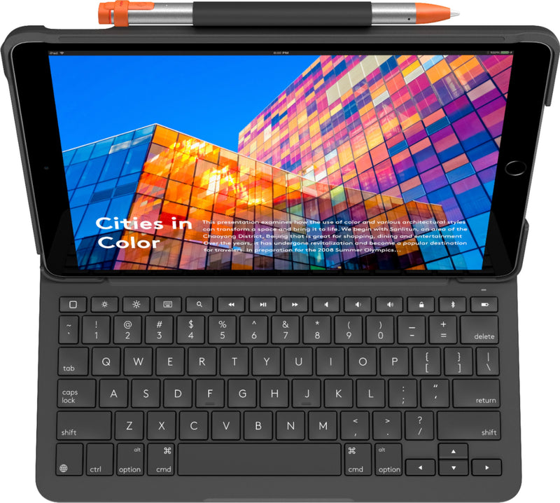 Logitech Slim Folio Keyboard Case with Integrated Wireless Keyboard for iPad Air (3rd Generation) 10.5-inch - Graphite [Electronics] Electronics Logitech   