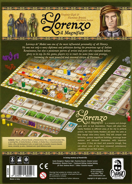 Lorenzo il Magnifico [Board Game, 2-4 Players] Board Game Cranio Creations   