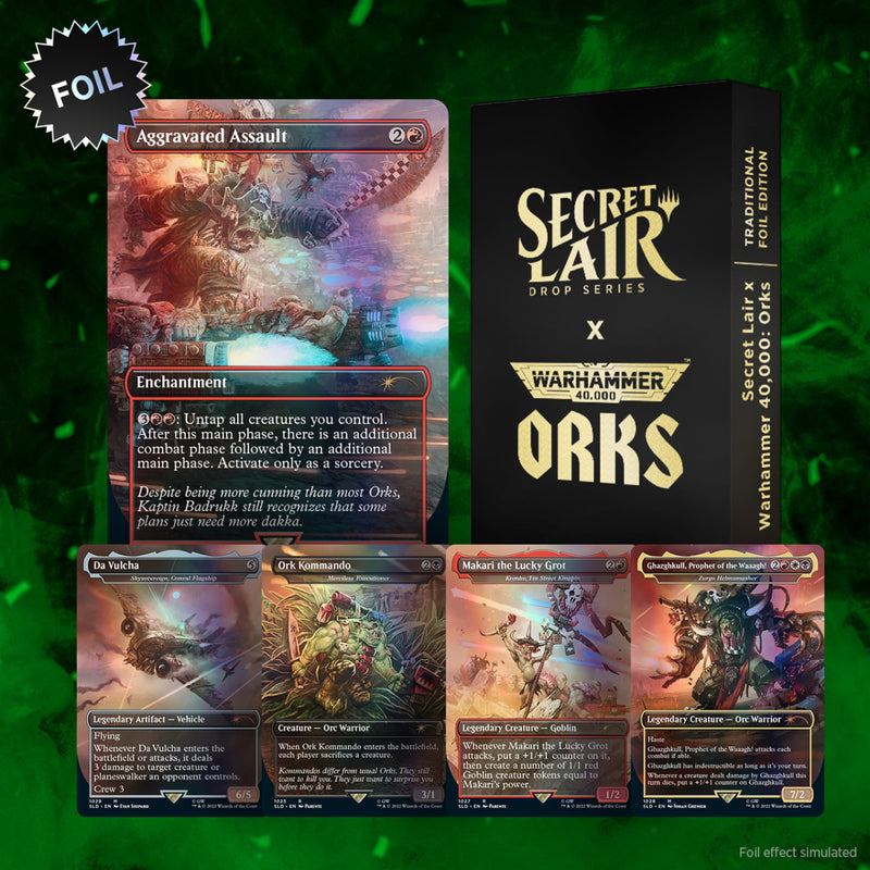 Magic: The Gathering TCG - Secret Lair x Warhammer 40,000: Orks - Foil Card Game Wizards of the Coast   