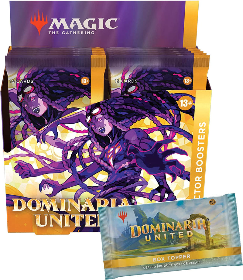 Magic: The Gathering MTG TCG: Dominaria United Collector Booster Box - 12 Packs + Foil Box Topper Card Game Wizards of the Coast