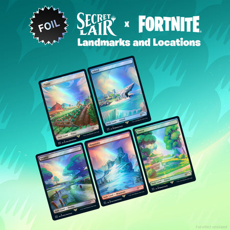 Magic: The Gathering TCG - Secret Lair x Fortnite: Landmarks and Locations - Foil Card Game Wizards of the Coast   