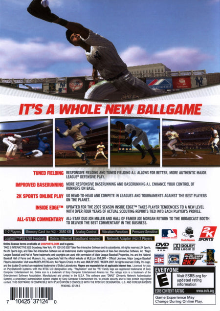 Major League Baseball 2K7 [PlayStation 2] PlayStation 2 Video Game 2K Games   