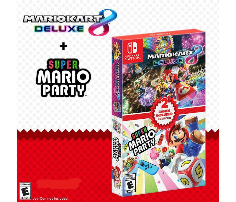 Mario Kart 8 Deluxe + Super Mario Party Double Pack [Nintendo Switch] Nintendo Switch Video Game Nintendo   