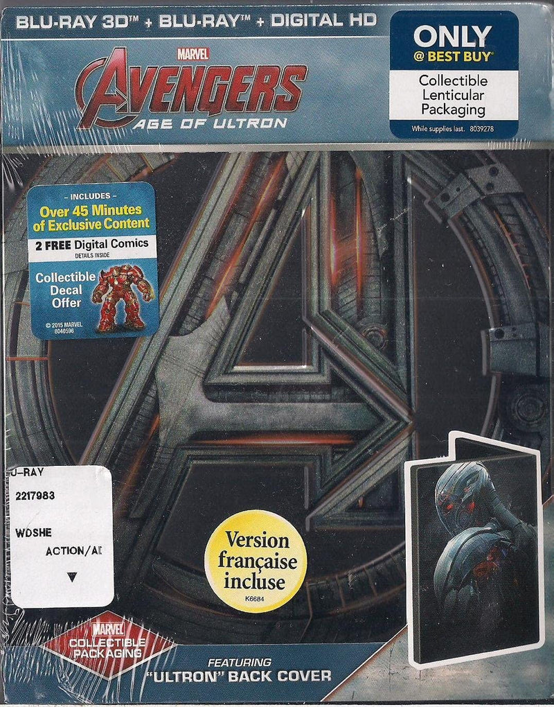 Marvel's Avengers: Age of Ultron - Best Buy Exclusive SteelBook  [3D + 2D Blu-ray + Digital] DVDs & Blu-Rays Marvel   