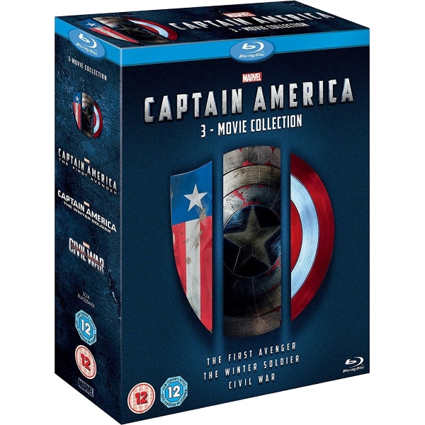 Marvel's Captain America: The First Avenger + The Winter Soldier + Civil War [Blu-Ray 3-Movie Collection] DVDs & Blu-Rays Marvel   