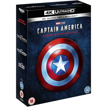 Marvel's Captain America: 3-Movie Collection 4K [Blu-Ray Box Set + 4K UHD] DVDs & Blu-Rays Marvel Studios   