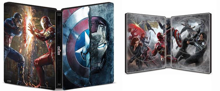 Marvel's Captain America: Civil War - Limited Edition SteelBook [3D + 2D Blu-ray + Digital HD] DVDs & Blu-Rays Marvel   