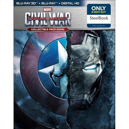 Marvel's Captain America: Civil War - Limited Edition SteelBook [3D + 2D Blu-ray + Digital HD] DVDs & Blu-Rays Marvel   