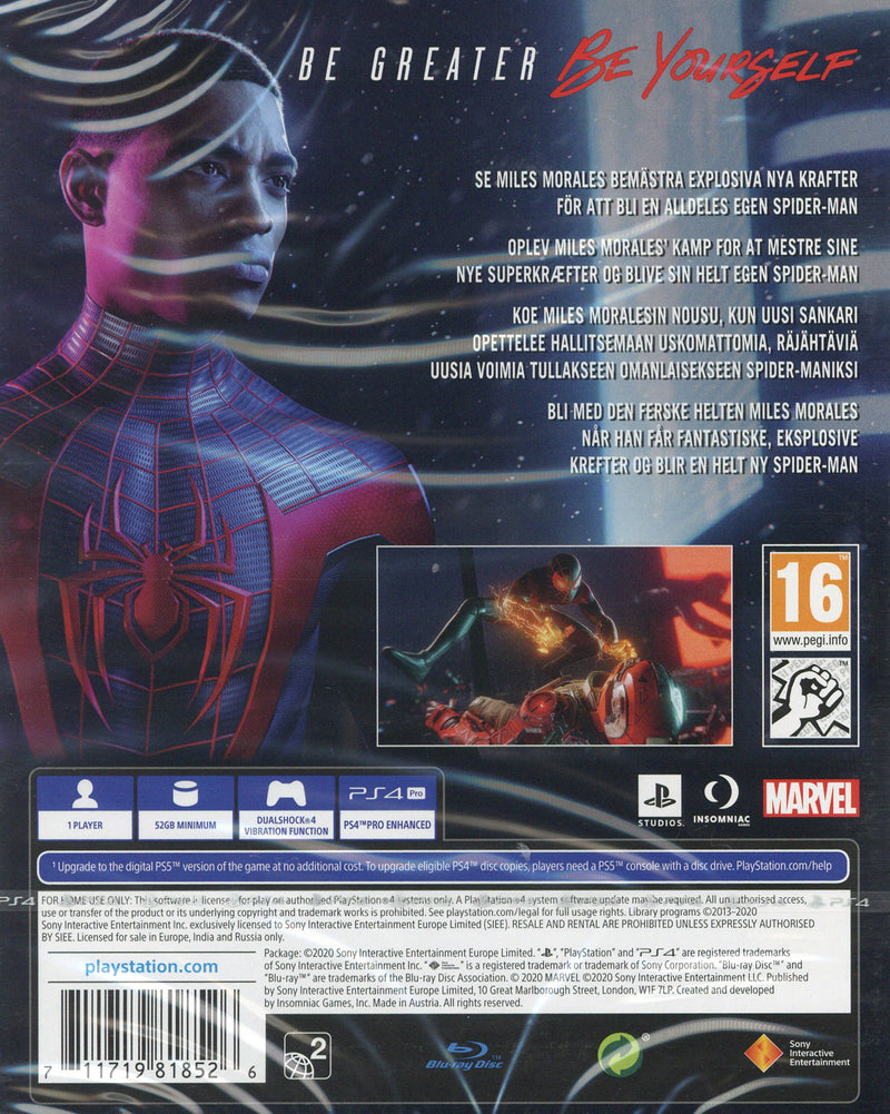 Marvel's Spider-Man: Miles Morales [PlayStation 4] PlayStation 4 Video Game Sony   