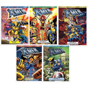 Marvel's X-Men Animated TV Series: Volumes 1-5 - Complete DVD Comic Book Collection [DVD Box Set] DVDs & Blu-Rays Marvel   