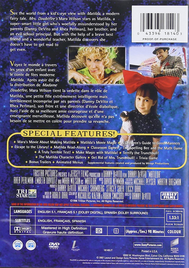 Matilda: Special Edition [DVD] DVDs & Blu-Rays Sony Pictures   