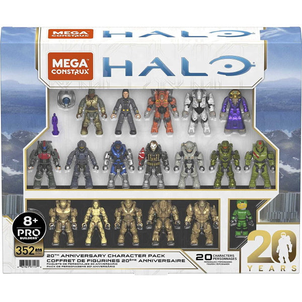 Mega Construx Halo: 20th Anniversary Character Pack - 352 Piece Building Kit [Toys, #GYG61, Ages 8+] Toys & Games Mattel   