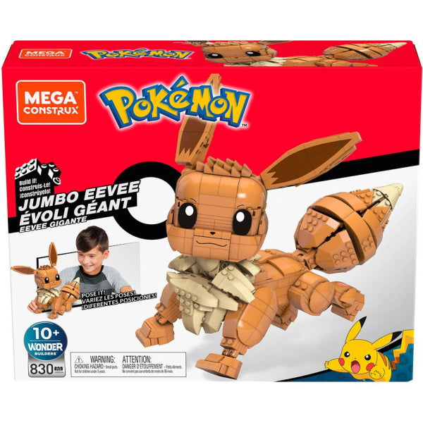 Mega Construx Pokemon: Jumbo Eevee - 830 Piece Building Kit [Toys, #GMD34, Ages 10+] Toys & Games Mattel   