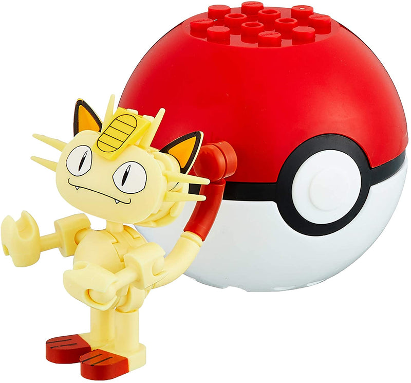 Mega Construx Pokemon: Meowth - 30 Piece Building Kit [Toys, #DYF08, Ages 6+] Toys & Games Mattel   