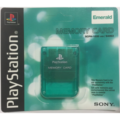 Sony PlayStation 1 Emerald Green Memory Card [PlayStation 1 Accessory] PlayStation 1 Accessories Sony   