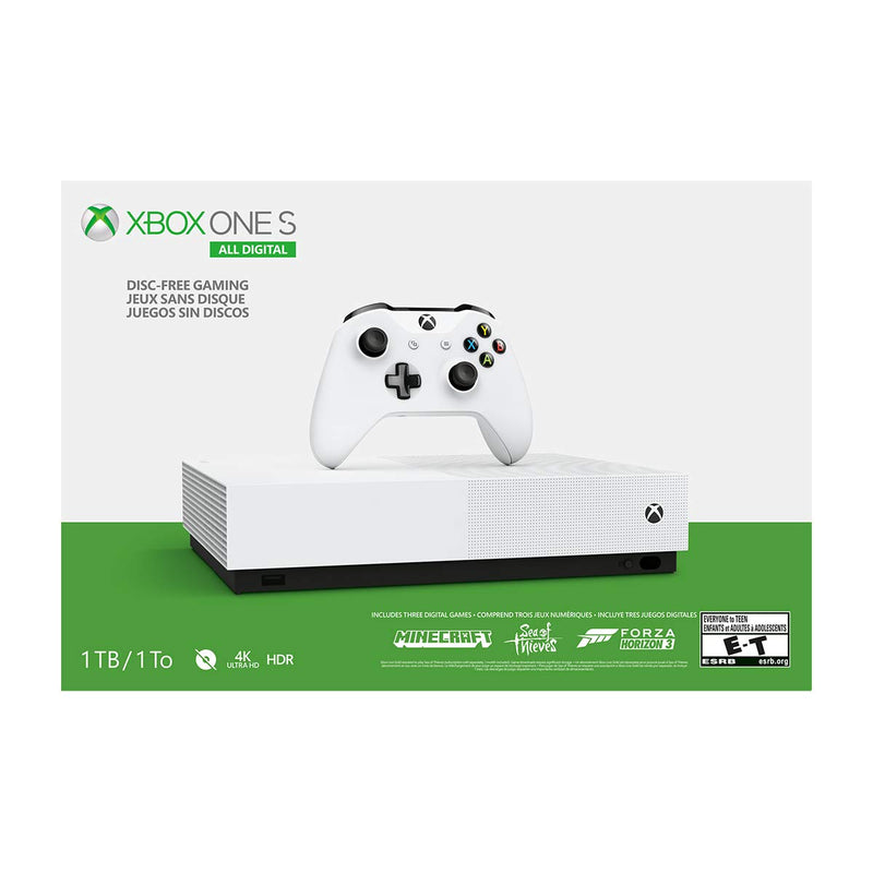 Microsoft Xbox One S All Digital Edition - Minecraft + Sea of Thieves + Forza Horizon 3 Bundle - 1TB [Xbox One System] Xbox Systems Microsoft   