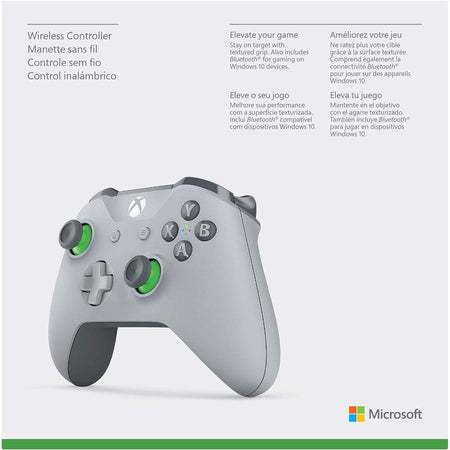 Xbox One Wireless Controller - Grey/Green [Xbox One Accessory] Xbox One Accessories Microsoft   
