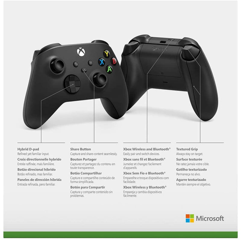 Xbox Wireless Controller - Carbon Black [Xbox Series X/S + Xbox One Accessory] Xbox One Accessories Microsoft   