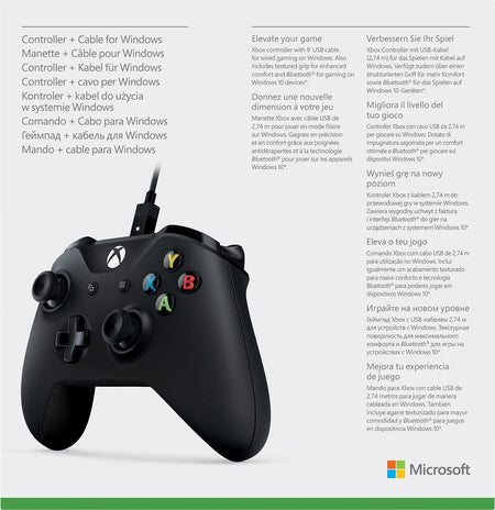 Xbox One Wireless Controller + Cable for Windows [Xbox One Accessory] Xbox One Accessories Microsoft   