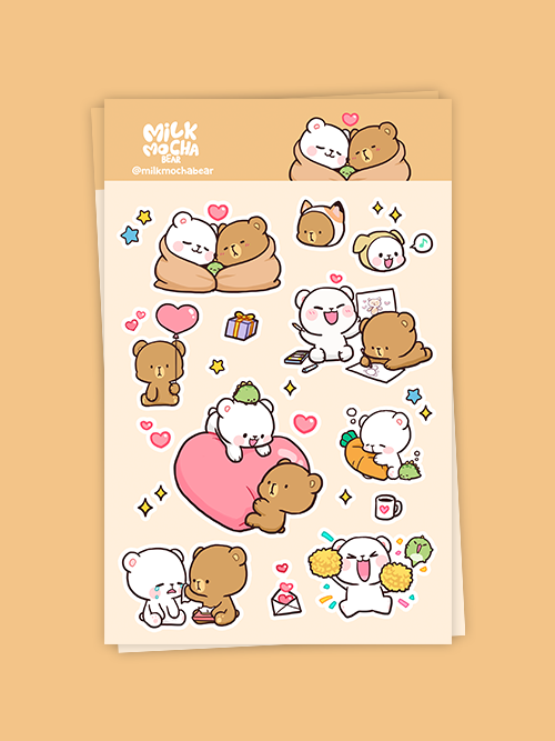 Milk Mocha Bear: Milk & Mocha 1st Edition Sticker Pack House & Home Milk Mocha Bear