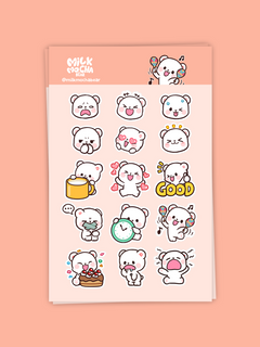 Milk Mocha Bear: Milk's Dailies Sticker Pack House & Home Milk Mocha Bear