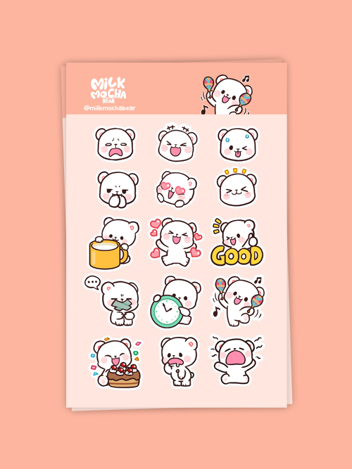 Milk Mocha Bear: Milk's Dailies Sticker Pack House & Home Milk Mocha Bear