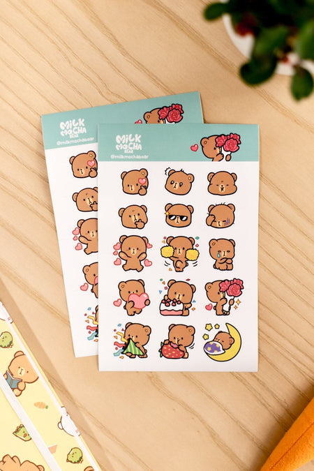 milkmochabear: Mocha 1st Edition Sticker Pack House & Home milkmochabear   