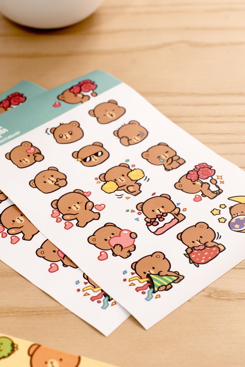 Milk Mocha Bear: Mocha 1st Edition Sticker Pack House & Home Milk Mocha Bear