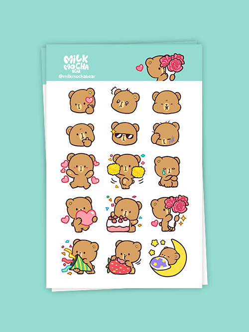 Milk Mocha Bear: Mocha 1st Edition Sticker Pack House & Home Milk Mocha Bear