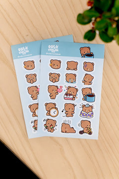 milkmochabear: Mocha's Dailies Sticker Pack House & Home milkmochabear   