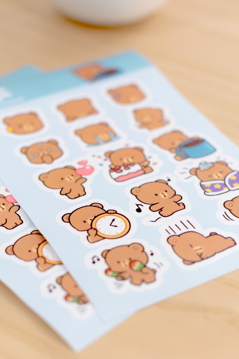 milkmochabear: Mocha's Dailies Sticker Pack House & Home milkmochabear   