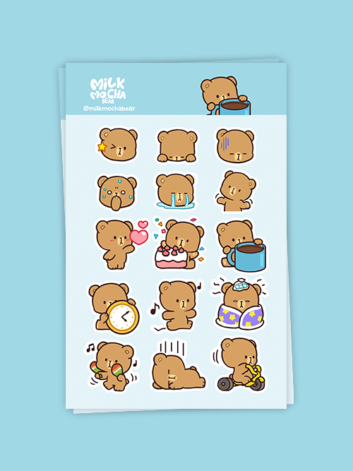 milkmochabear: Mocha's Dailies Sticker Pack House & Home milkmochabear   