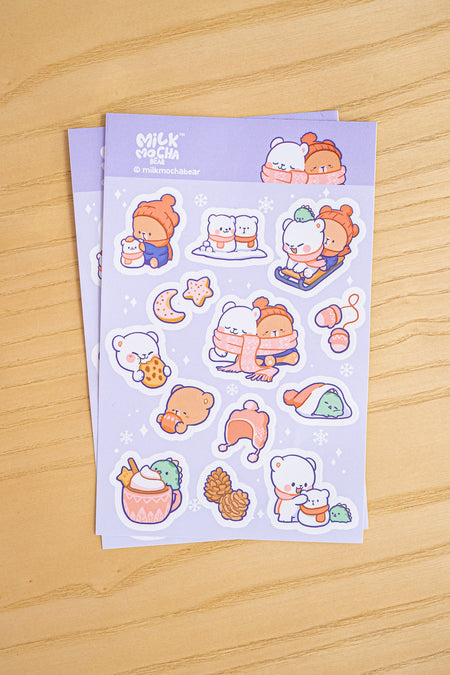 milkmochabear: Winter Fun Sticker Pack House & Home milkmochabear   