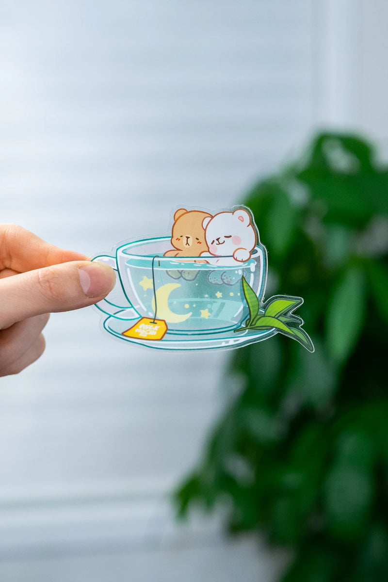 milkmochabear: Sky Tea Transparent Vinyl Sticker House & Home milkmochabear   