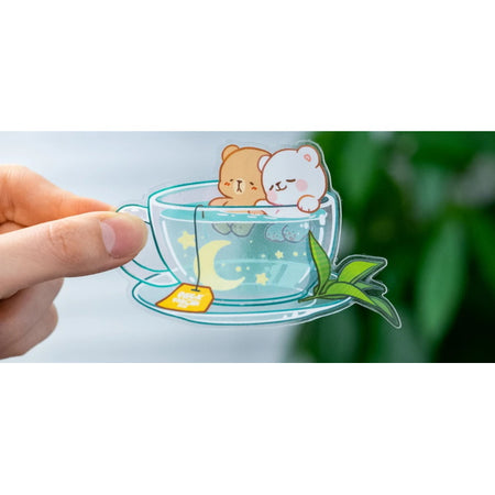 milkmochabear: Sky Tea Transparent Vinyl Sticker House & Home milkmochabear   