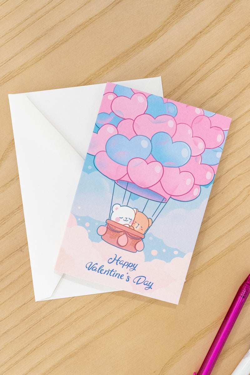 Milk Mocha Bear: Valentine's Day Card - Clouds House & Home Milk Mocha Bear