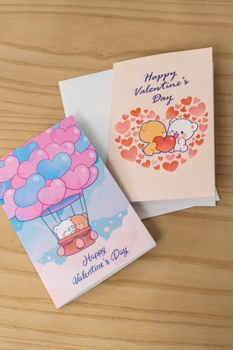 Milk Mocha Bear: Valentine's Day Card - Hearts House & Home Milk Mocha Bear