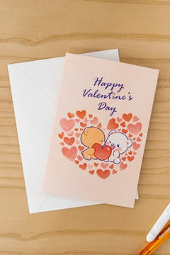 Milk Mocha Bear: Valentine's Day Card - Hearts House & Home Milk Mocha Bear