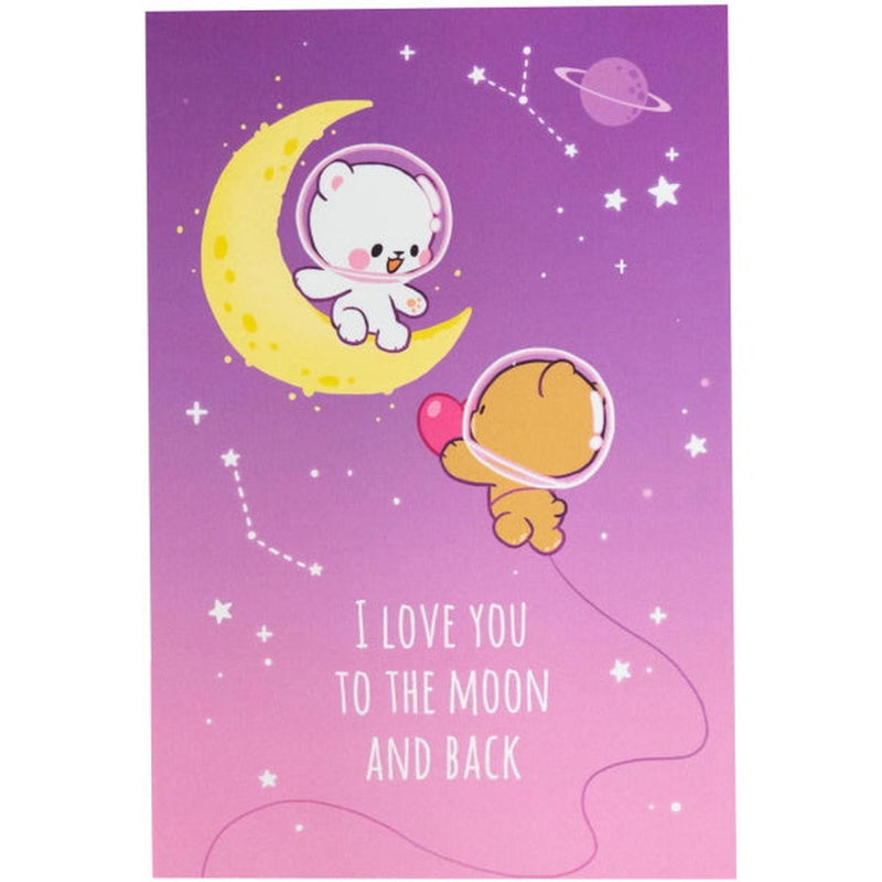Milk Mocha Bear: Valentine's Day Card - To the Moon and Back House & Home Milk Mocha Bear
