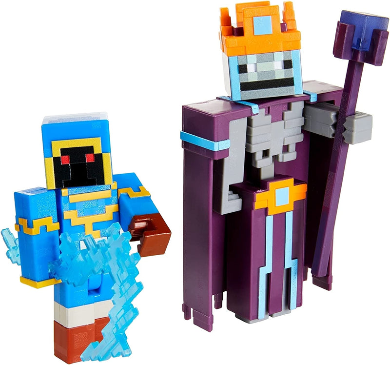 Minecraft Dungeons Stax vs Skeleton Necromancer Figures [Toys, Ages 6+] Toys & Games Mattel   