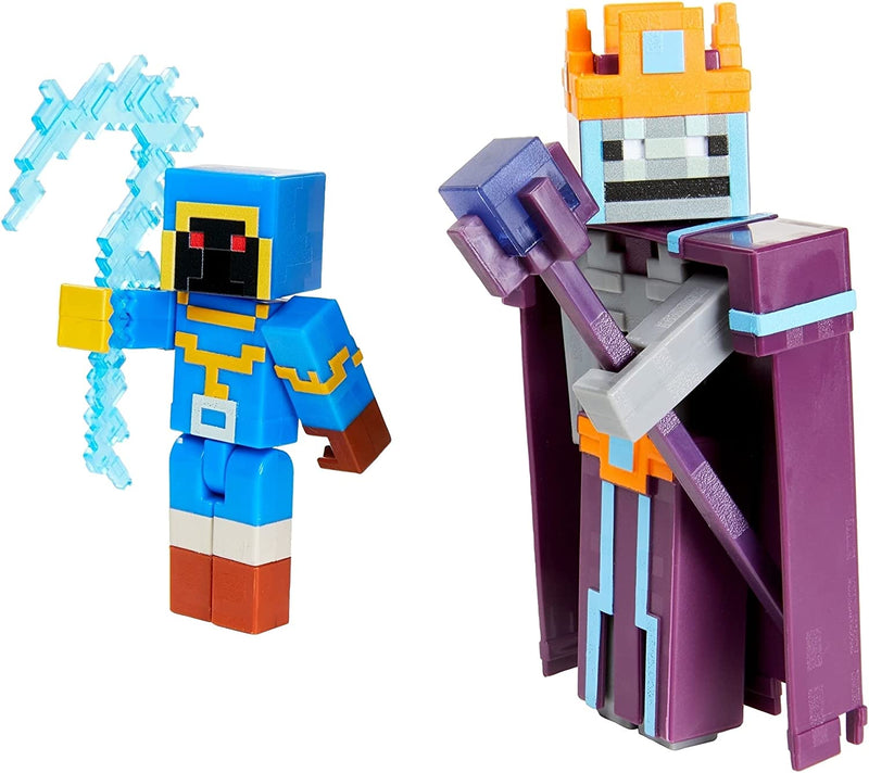 Minecraft Dungeons Stax vs Skeleton Necromancer Figures [Toys, Ages 6+] Toys & Games Mattel   