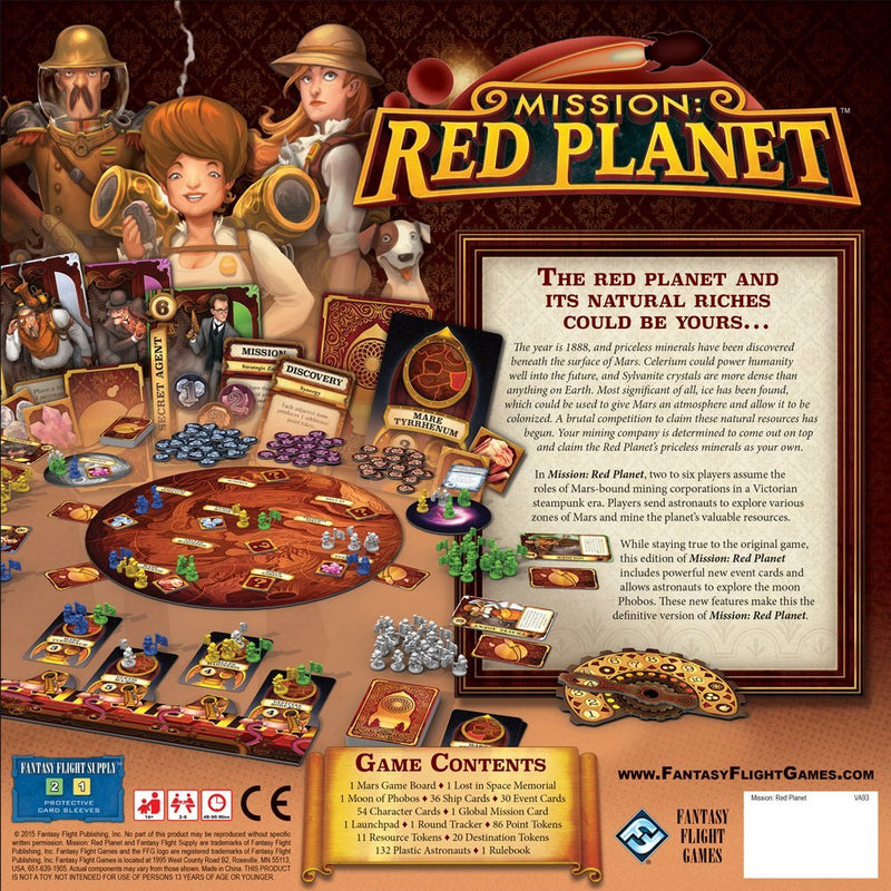 Mission: Red Planet - 2nd Edition [Board Game, 2-6 Players] Board Game Fantasy Flight Games   
