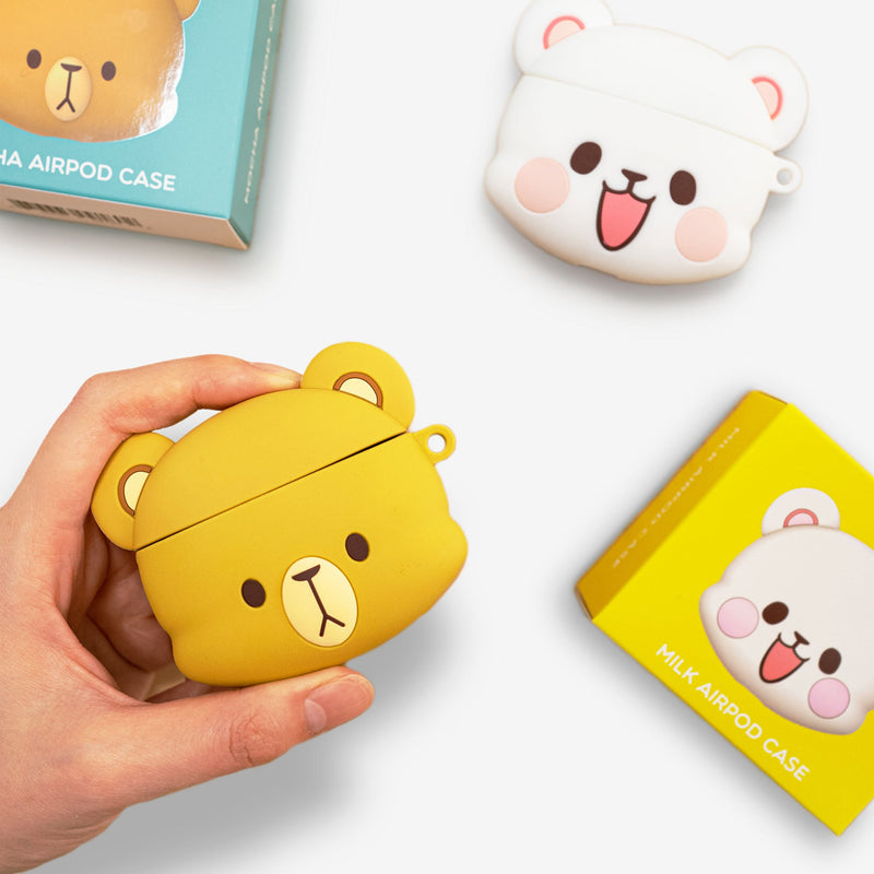 Milk Mocha Bear: Mocha AirPods Case Headphone & Headset Accessories Milk Mocha Bear