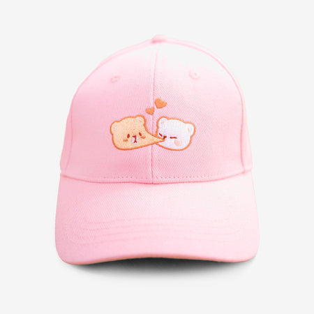 milkmochabear: Pink Heart Cap Hats Milkmochabear   